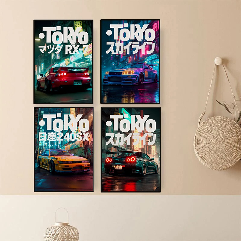 Vintage Tokyo JDM Araba Poster - Japanese Car Lifestyle incelemesi ve fiyatı